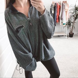 oversized half zip pullover
